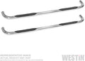 Stainless Steel 3 Round Nerf Step Bars, 1 Pair M469