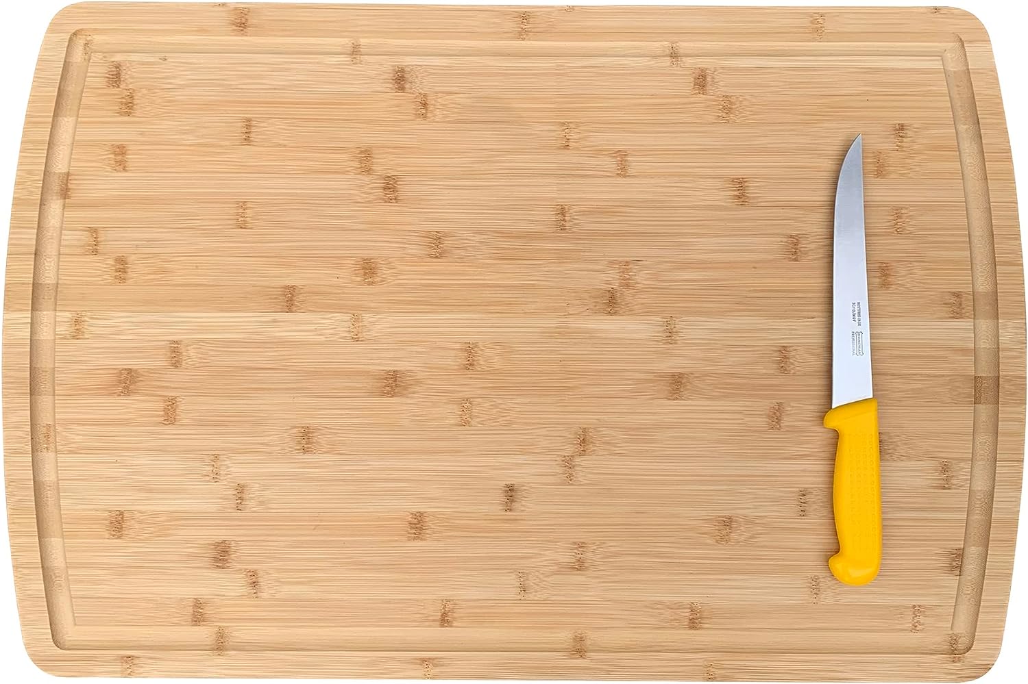 Bamboo Cutting Board with Stainless Steel Chef Knife Y9510