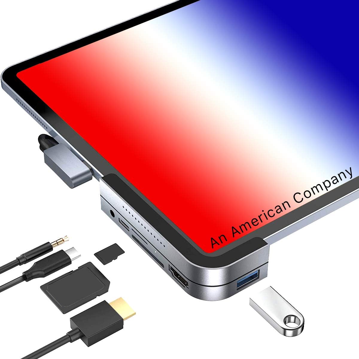 USB C Hub with 4K HDMI, SD Card Reader, USB 3.0 I95279