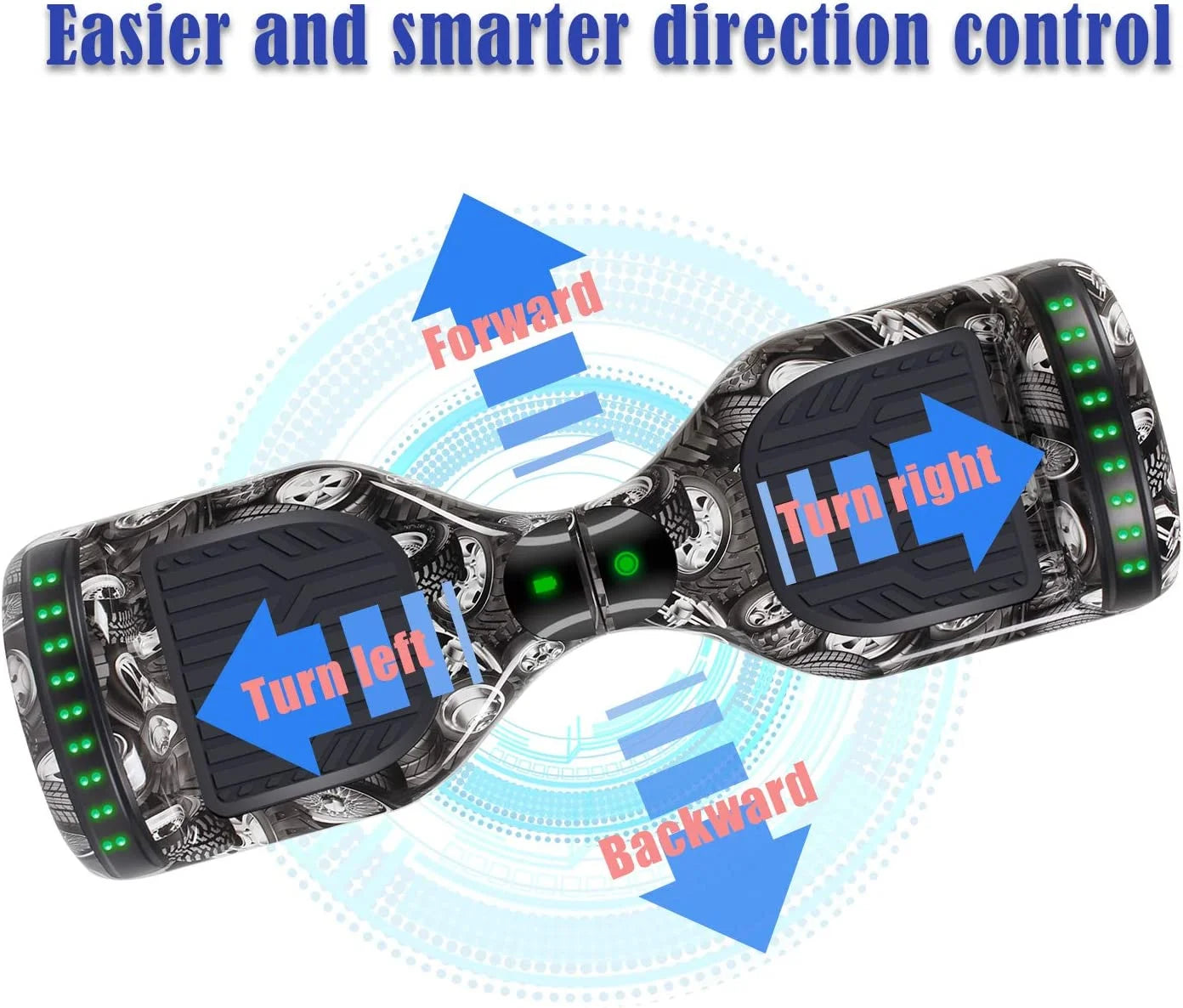 6.5inch Self Balancing Hoverboard with Bluetooth Speaker LED Lights S35415