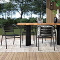 Black Stacking Patio Dining Chair A175678