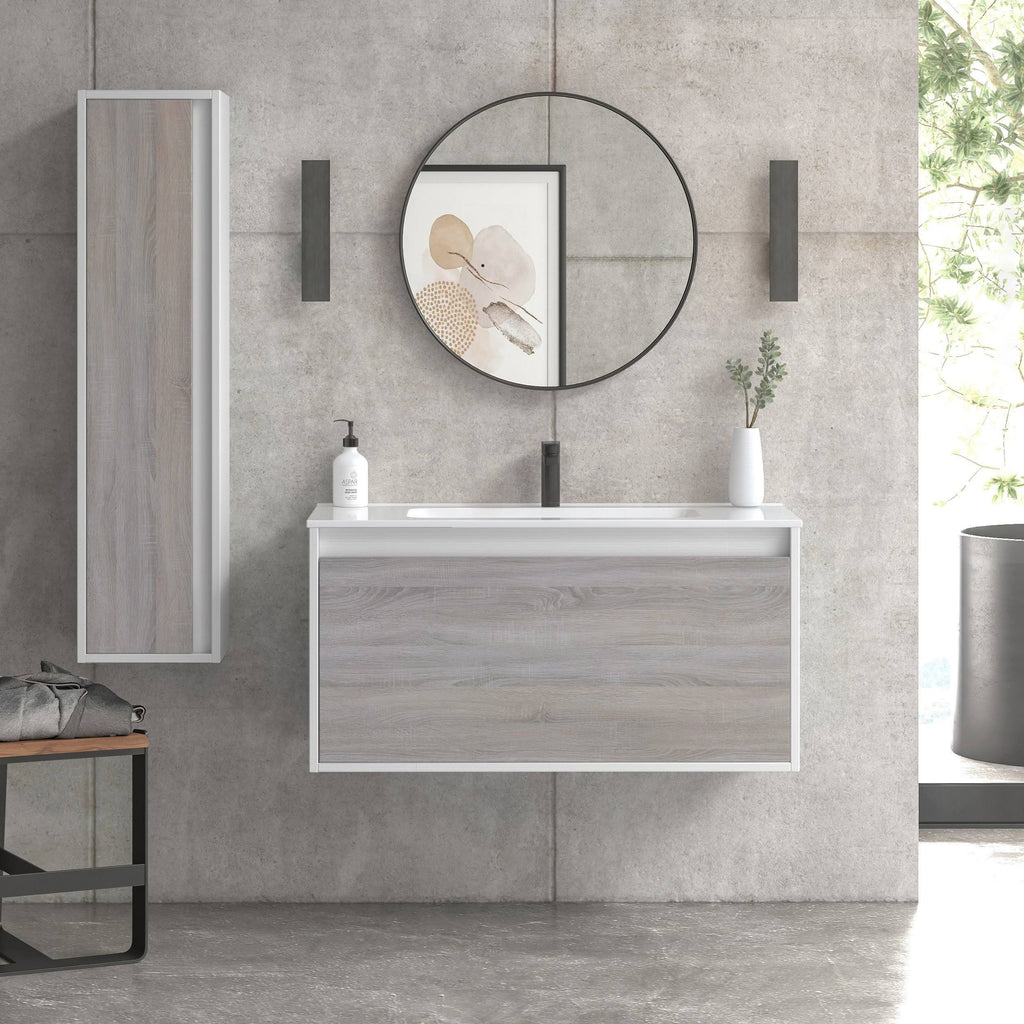 32x22 Bathroom Vanity Cabinet with Ceramic Sink S588699