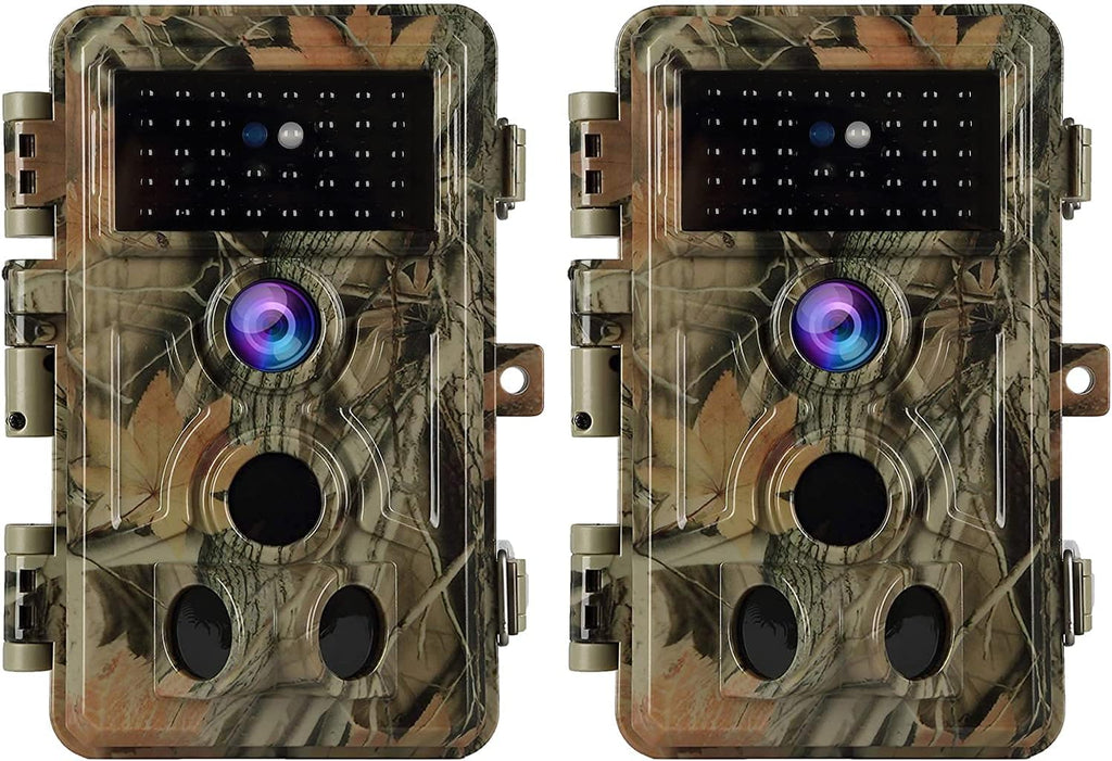 4-Pack Camo Game Trail Cameras 24MP 1296P 120° Wide Angle 90Ft Night Vision IP66 Waterproof I943684