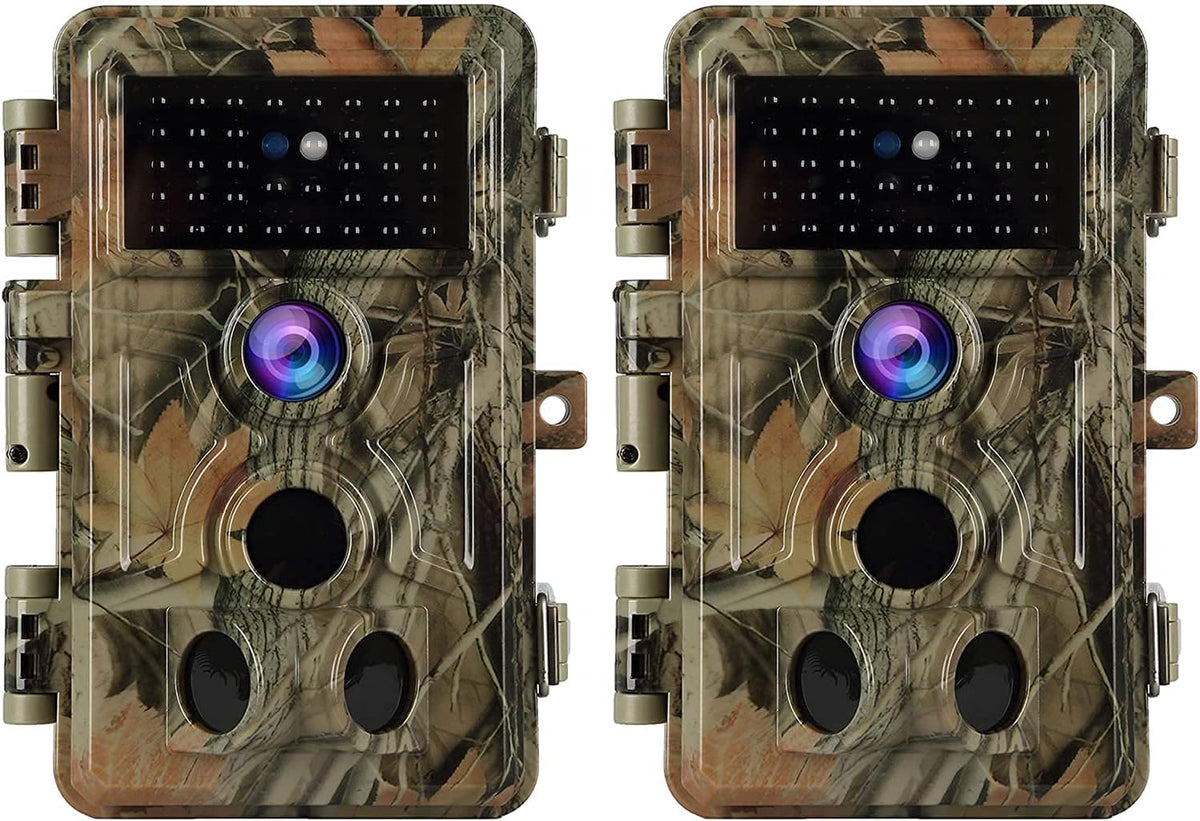 4-Pack Camo Game Trail Cameras 24MP 1296P 120° Wide Angle 90Ft Night Vision IP66 Waterproof I943684