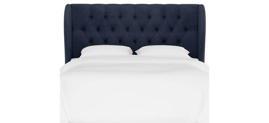 California King Tufted Wingback Headboard Velvet G3001