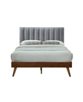 Queen-size Gray Bed Frame with Headboard B875