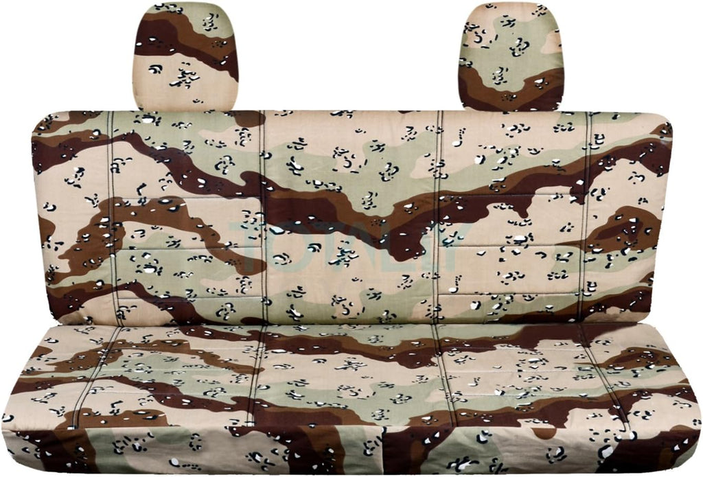 Blue Camouflage Rear 60/40 Split Bench Truck Seat Covers H7053