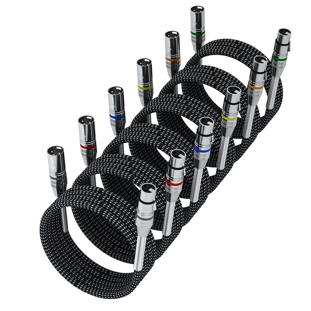 XLR Cable 100ft/30M, Nylon Braided XLR Male to Female, Pack of 2 L895