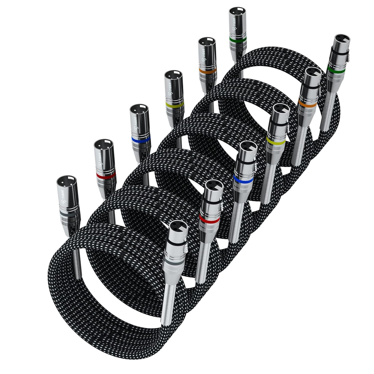 XLR Cable 100ft/30M, Nylon Braided XLR Male to Female, Pack of 2 L895