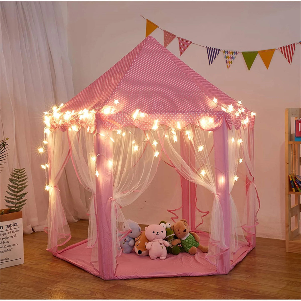 Princess Castle Tent for Kids with Star Lights G1707