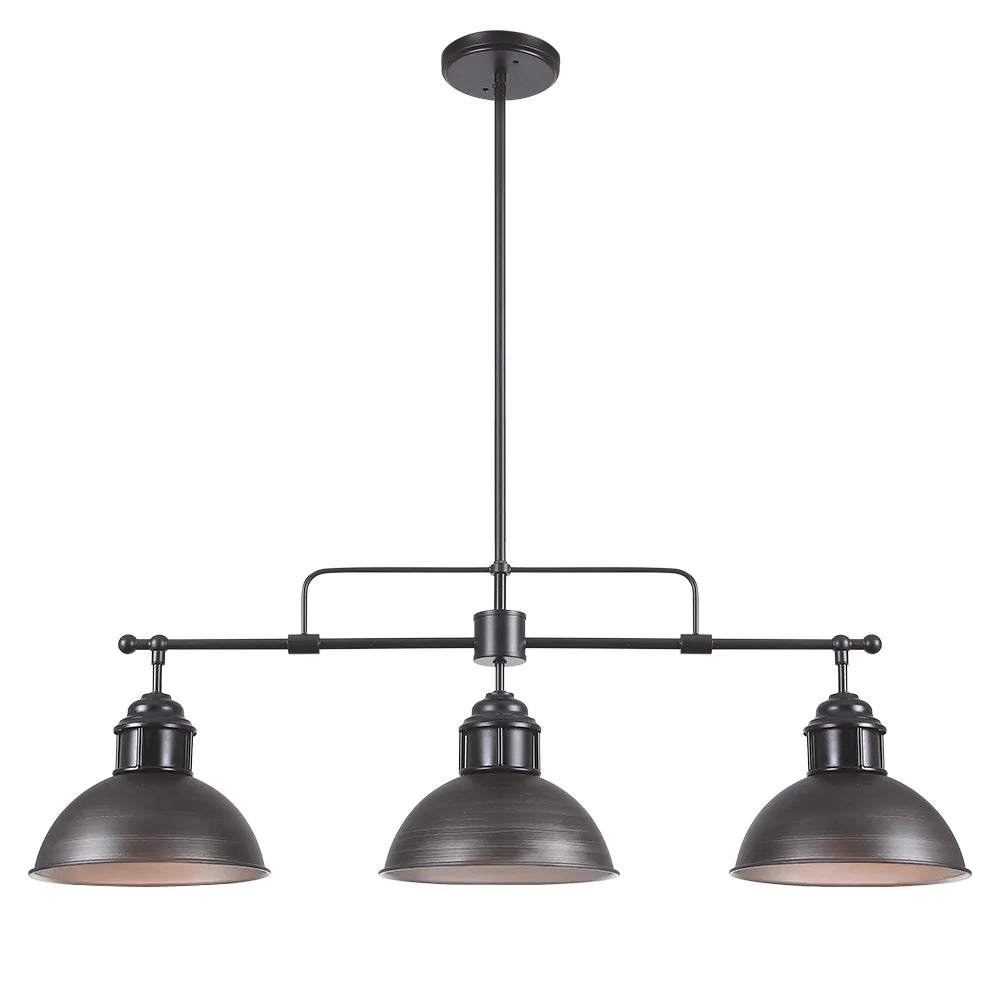 3-Light Kitchen Island Linear Industrial Pendant P6281
