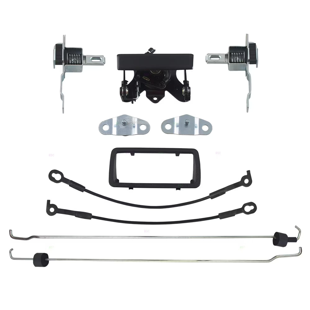Tailgate Handles & Bezels Kit with Latches Cables Rods & Bed Side Hinges for 1994-2004 S10 Sonoma Pickup Truck F33688