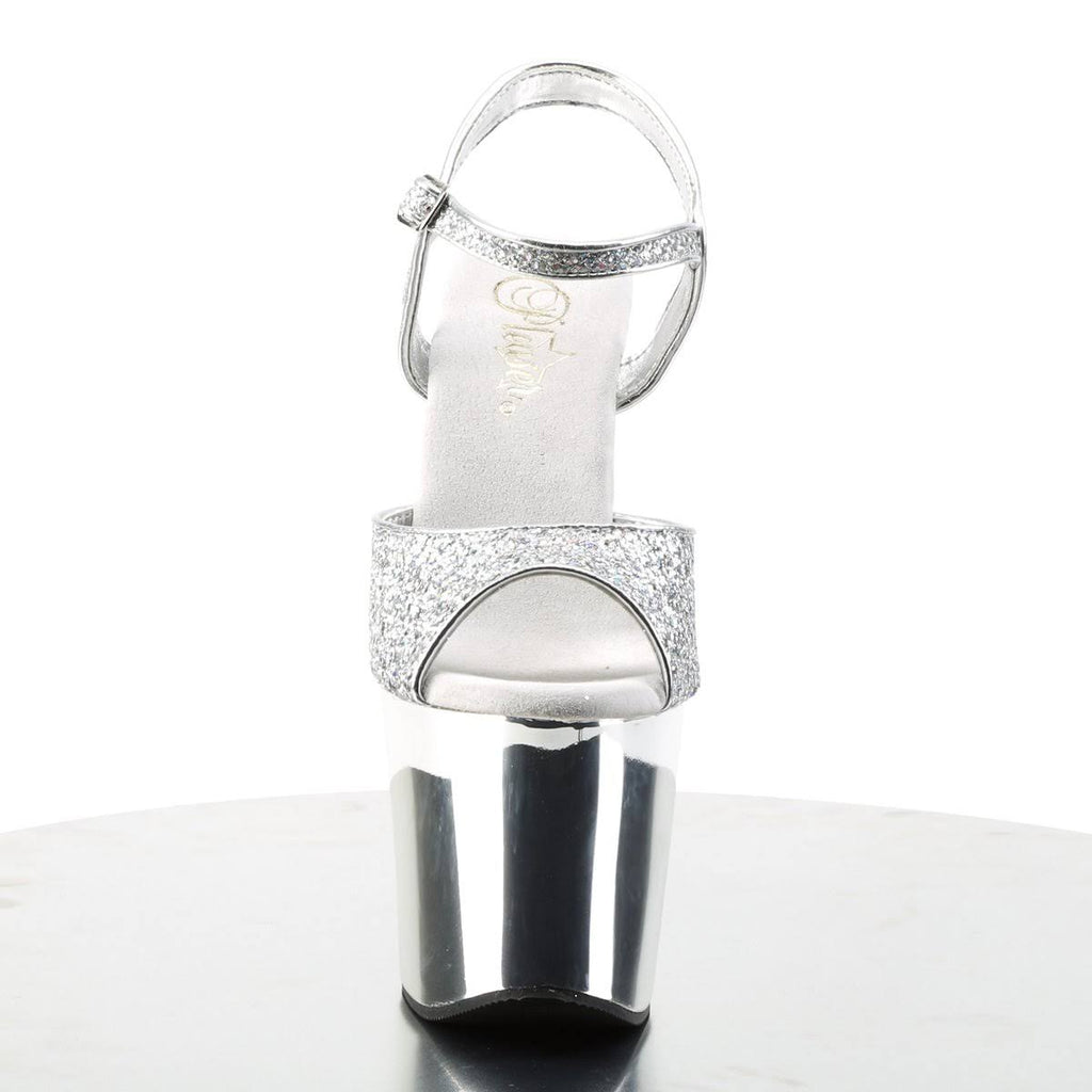 Pink Rhinestone Gun Heel Sandal I52744