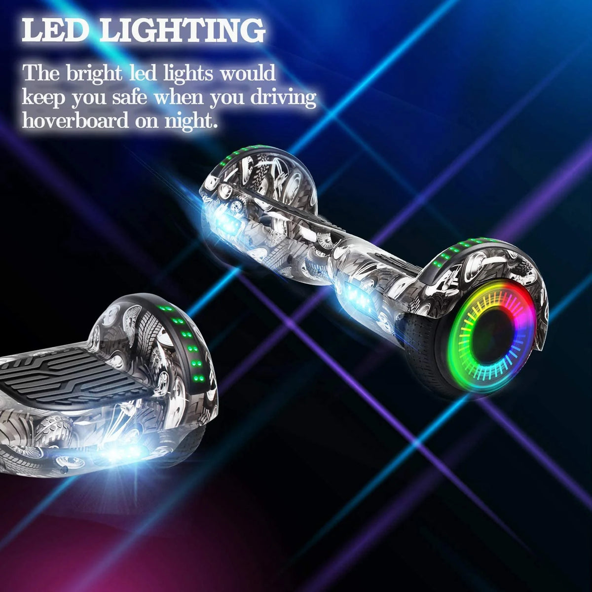 6.5inch Self Balancing Hoverboard with Bluetooth Speaker LED Lights S35415