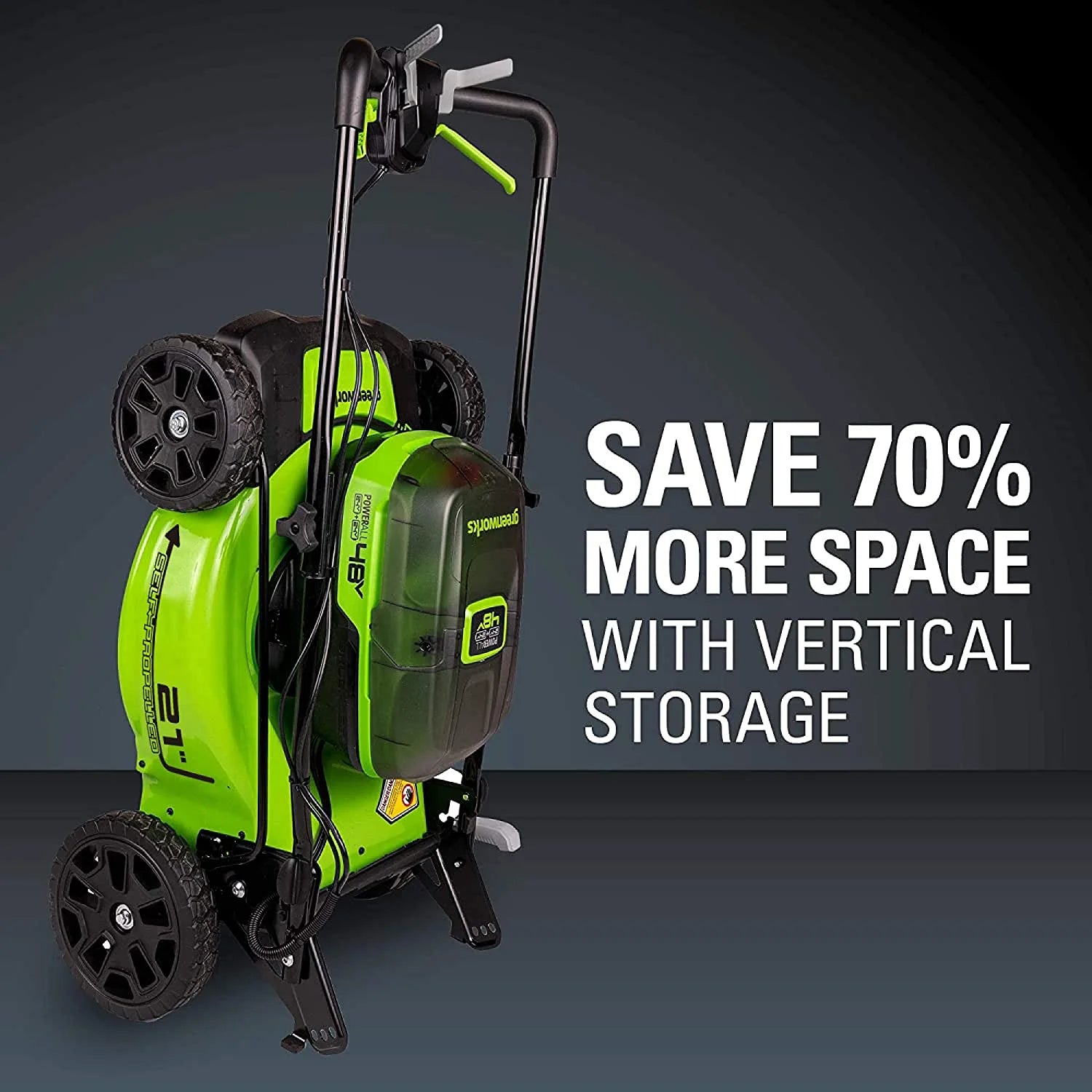 48V 21-inch Self-Propelled Lawn Mower with 4.0 Ah Batteries and Dual Port Chargers T737606