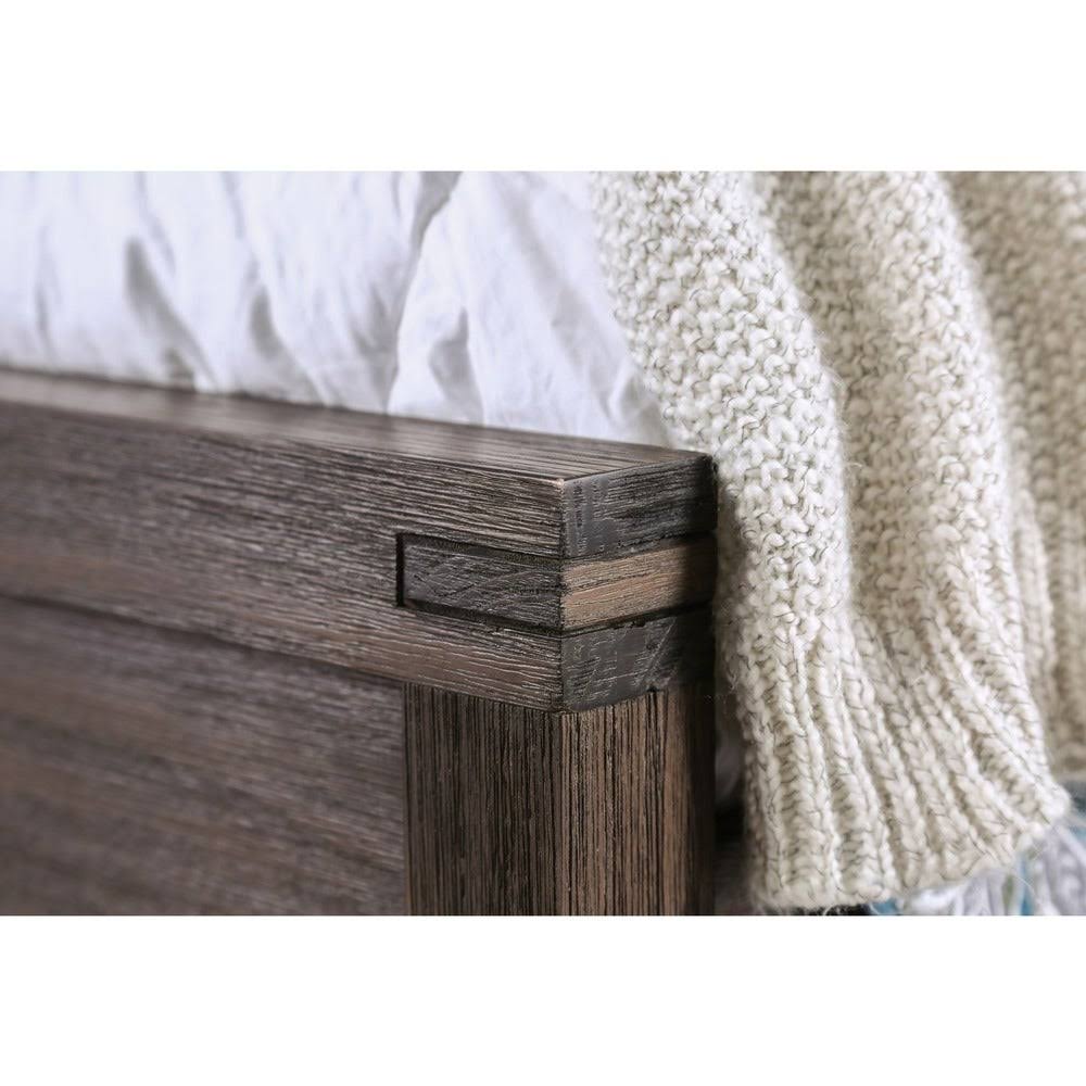 Dark Grey Panel Bed California King A9276