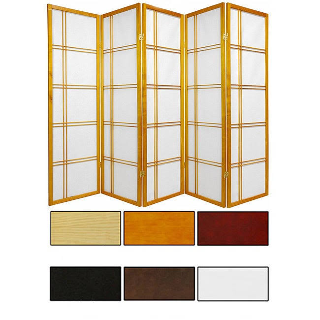 White 5 Panel Shoji Screen J812