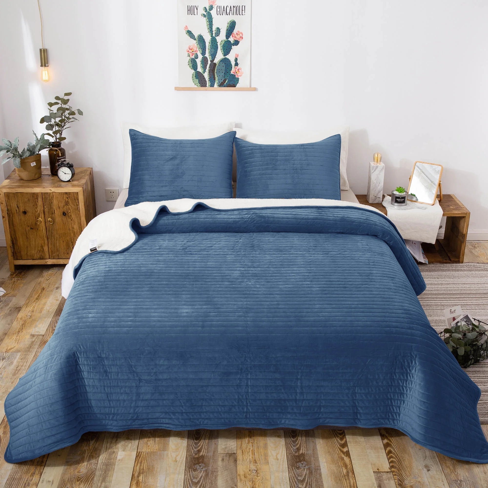 Pink King Microfiber Quilt Set M98337