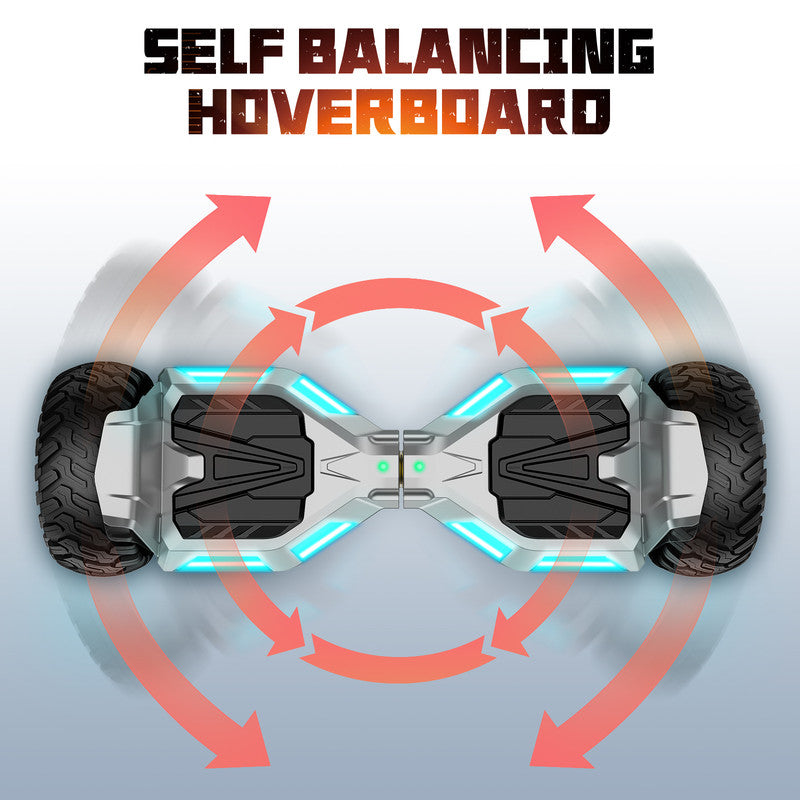Silver 8.5" Self Balancing Electric Scooter K678