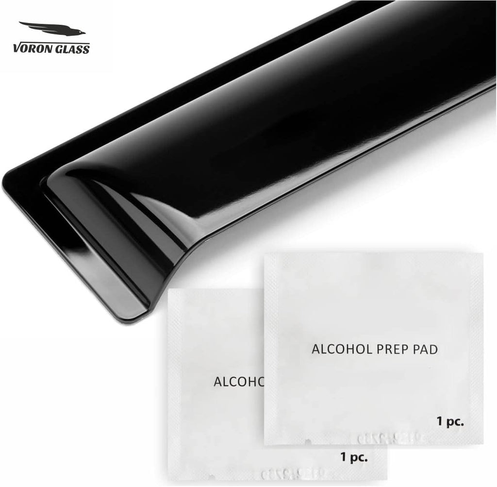 4 Pieces Glass Tape-on Rain Guards for Trucks Crew Cab M2216