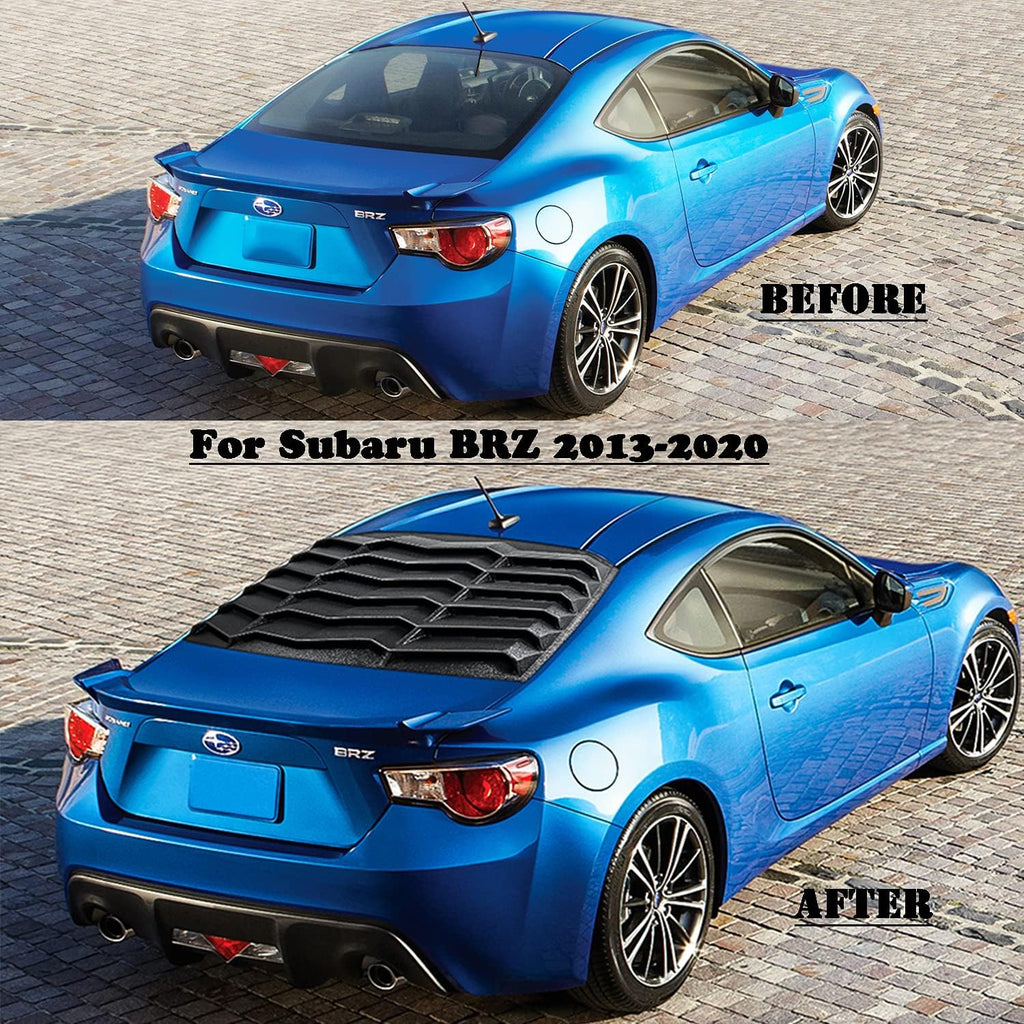 Rear Window Louver ABS Matte Black Windshield Sunshade Cover D6512