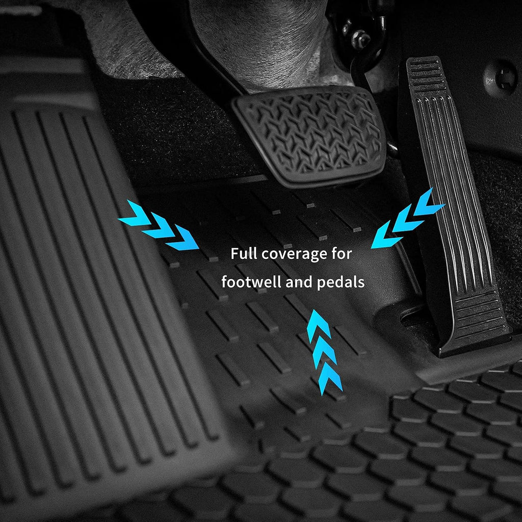 Black TPE All Weather Custom Fit Floor Liner for Toyota Sienna 2nd and 3rd Row K47229