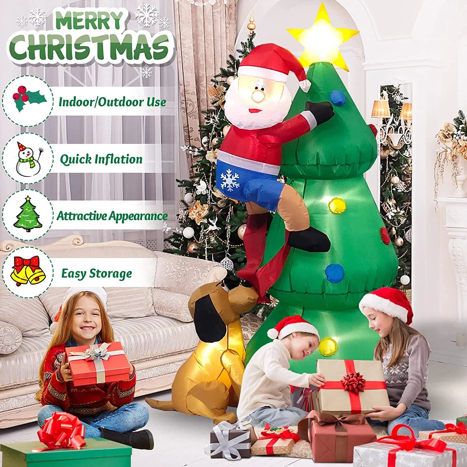 Inflatable Christmas Tree Decoration with LED Lights I2766