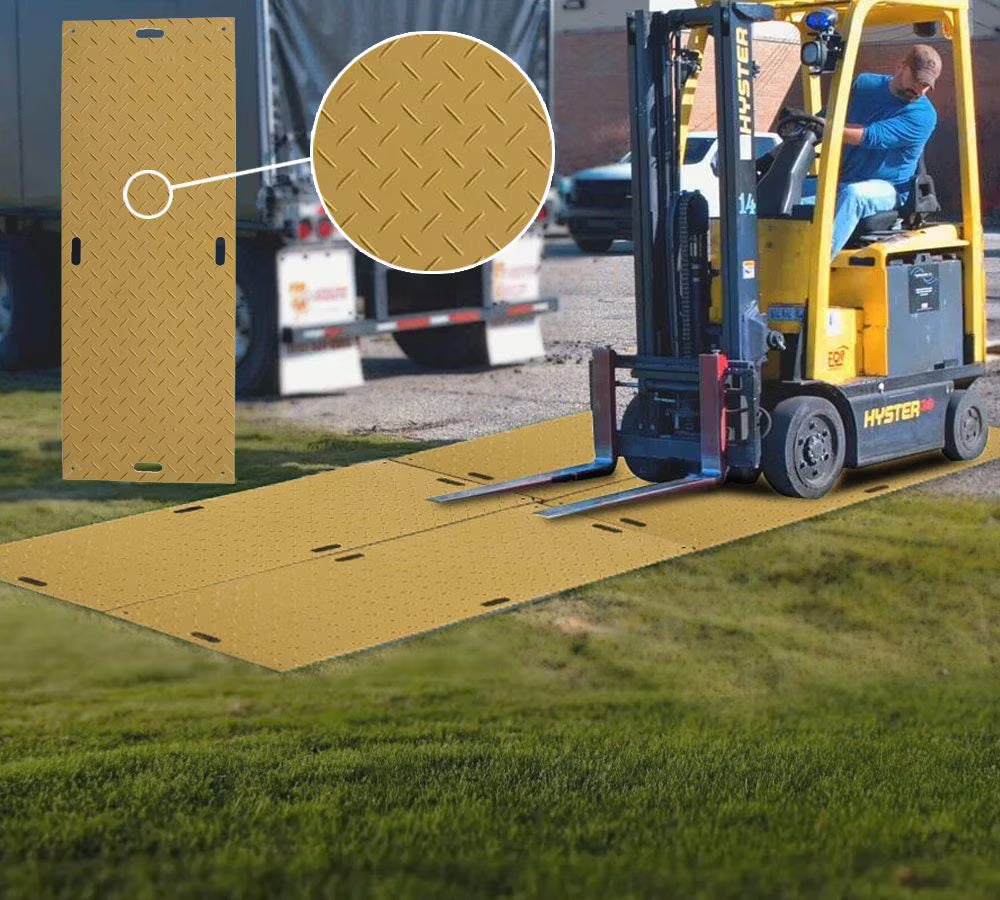 4 Pcs Tan Ground Protection Mats with 6 Pcs Connectors M127