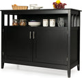 Black Freestanding Buffet Cabinet with Adjustable Shelf, 45 x 20 x 36 inches A277602