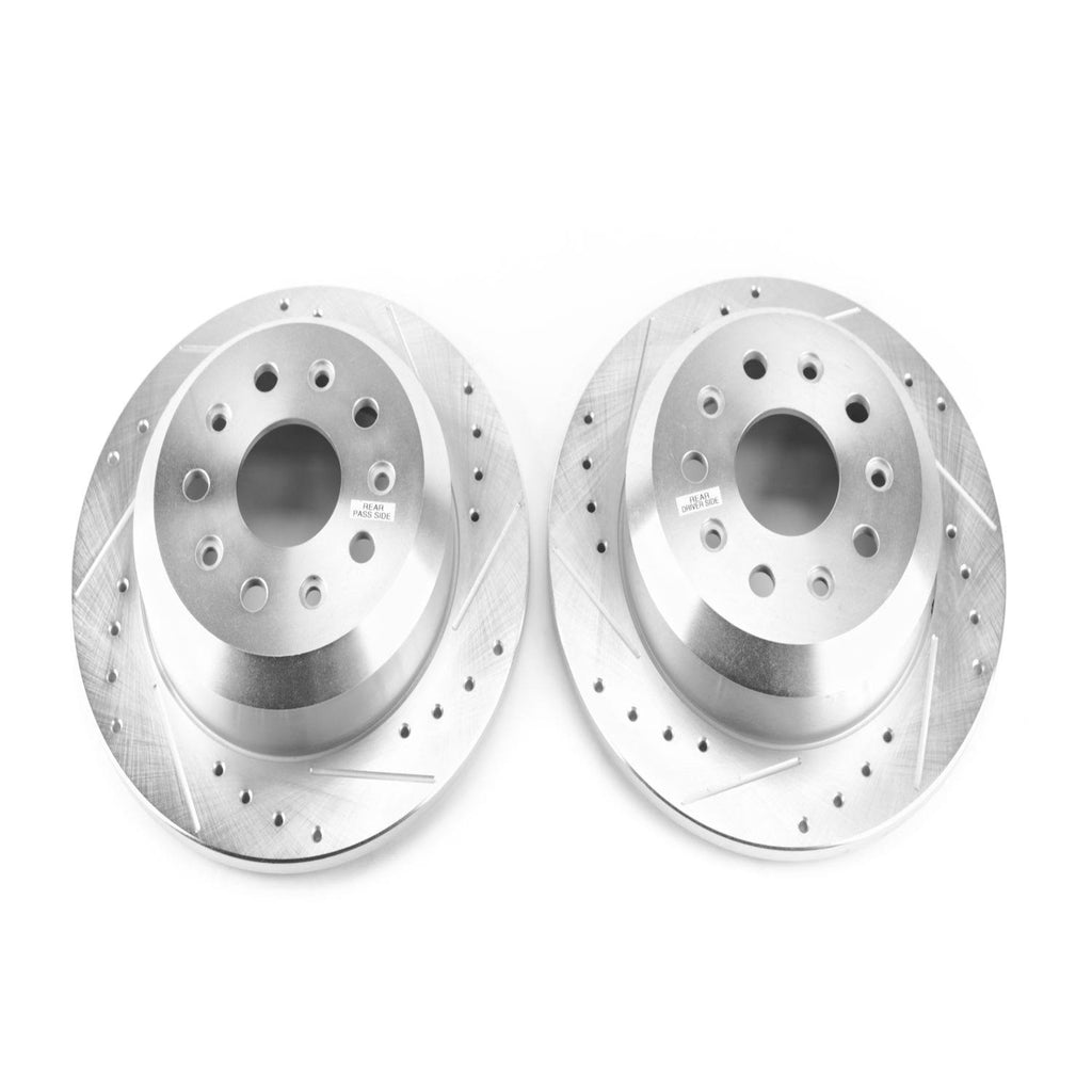 Drilled & Slotted Rotors - Pair Rear I350501