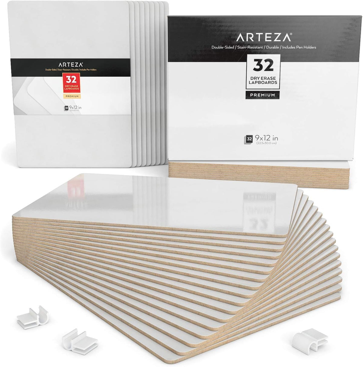 9x12 Inch Double Sided Dry Erase Whiteboards, Set of 32 R35589