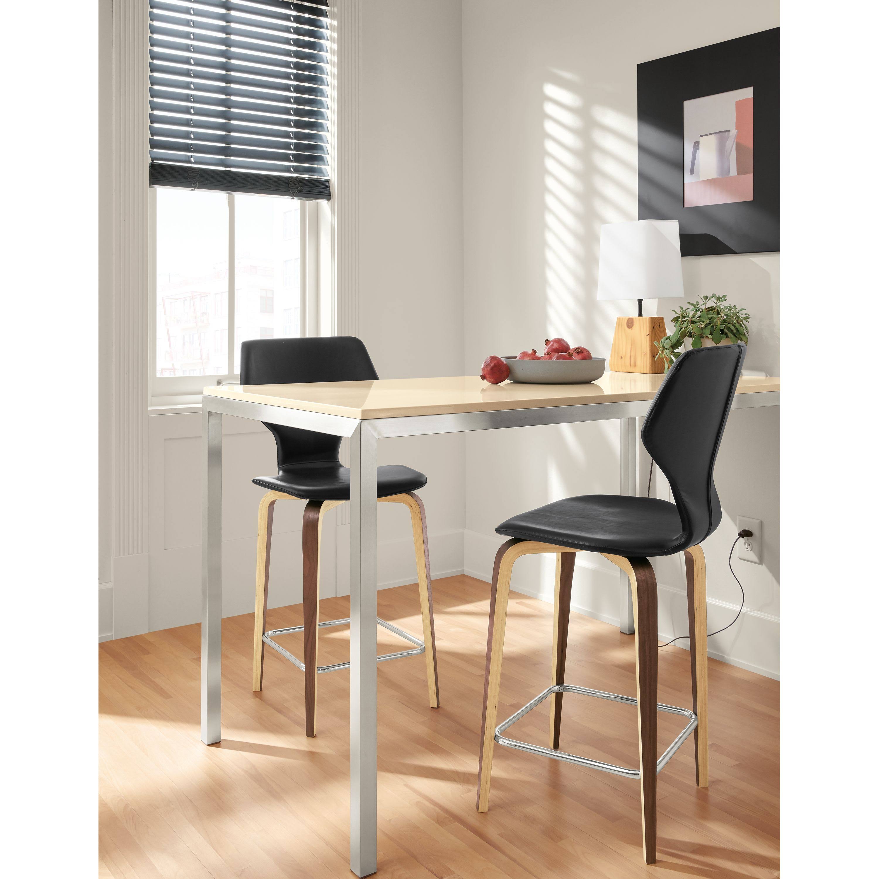 White Venatino Marble Top Parsons Counter Table N1398