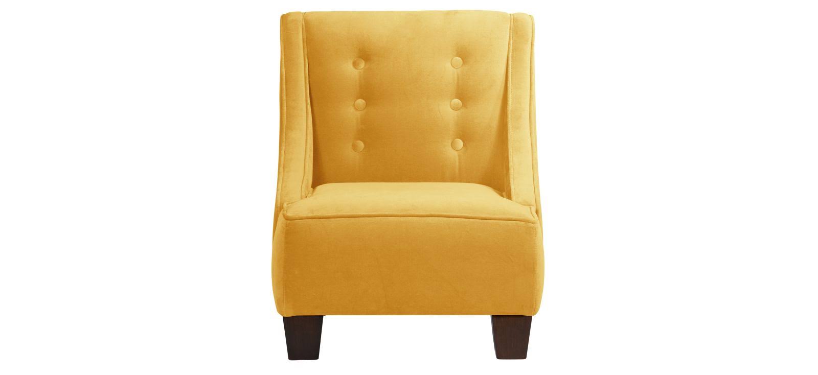 Velvet Canary Kids Chair with Buttons D288707
