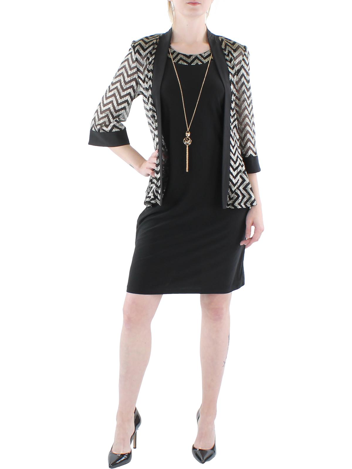 Metallic Chevron Two Piece Dress Q32918