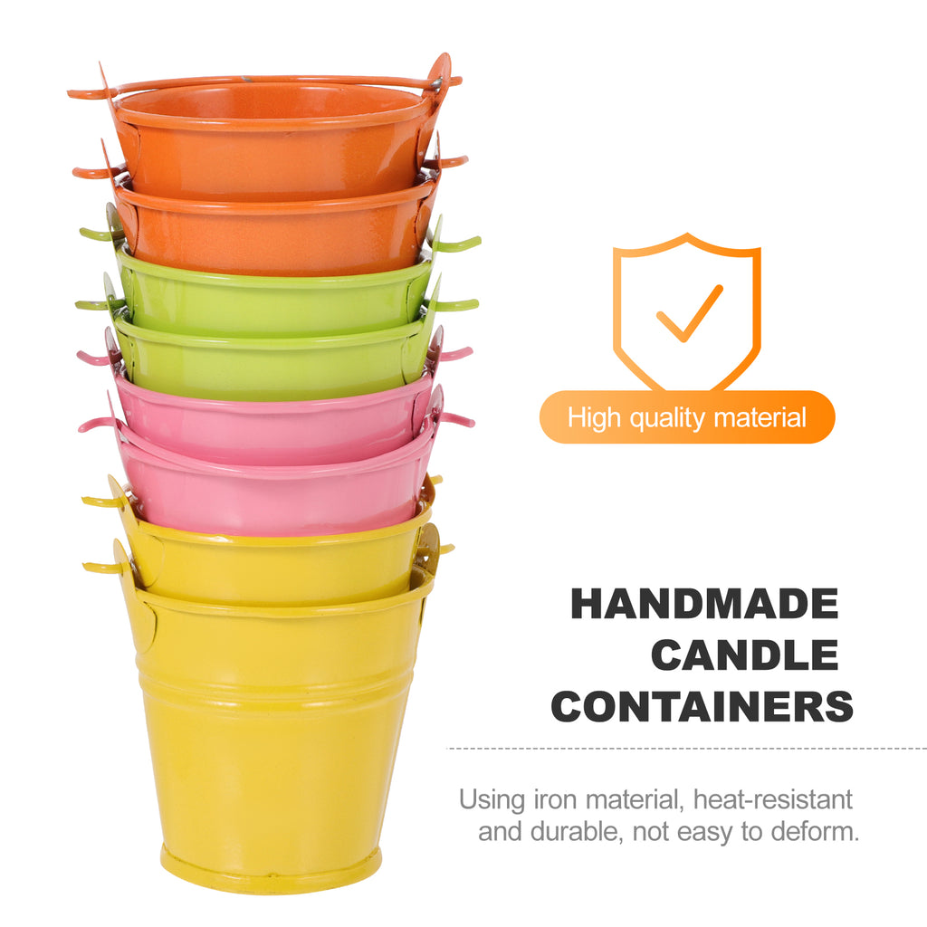 16 Pcs Iron Mini Tin Bucket V33888