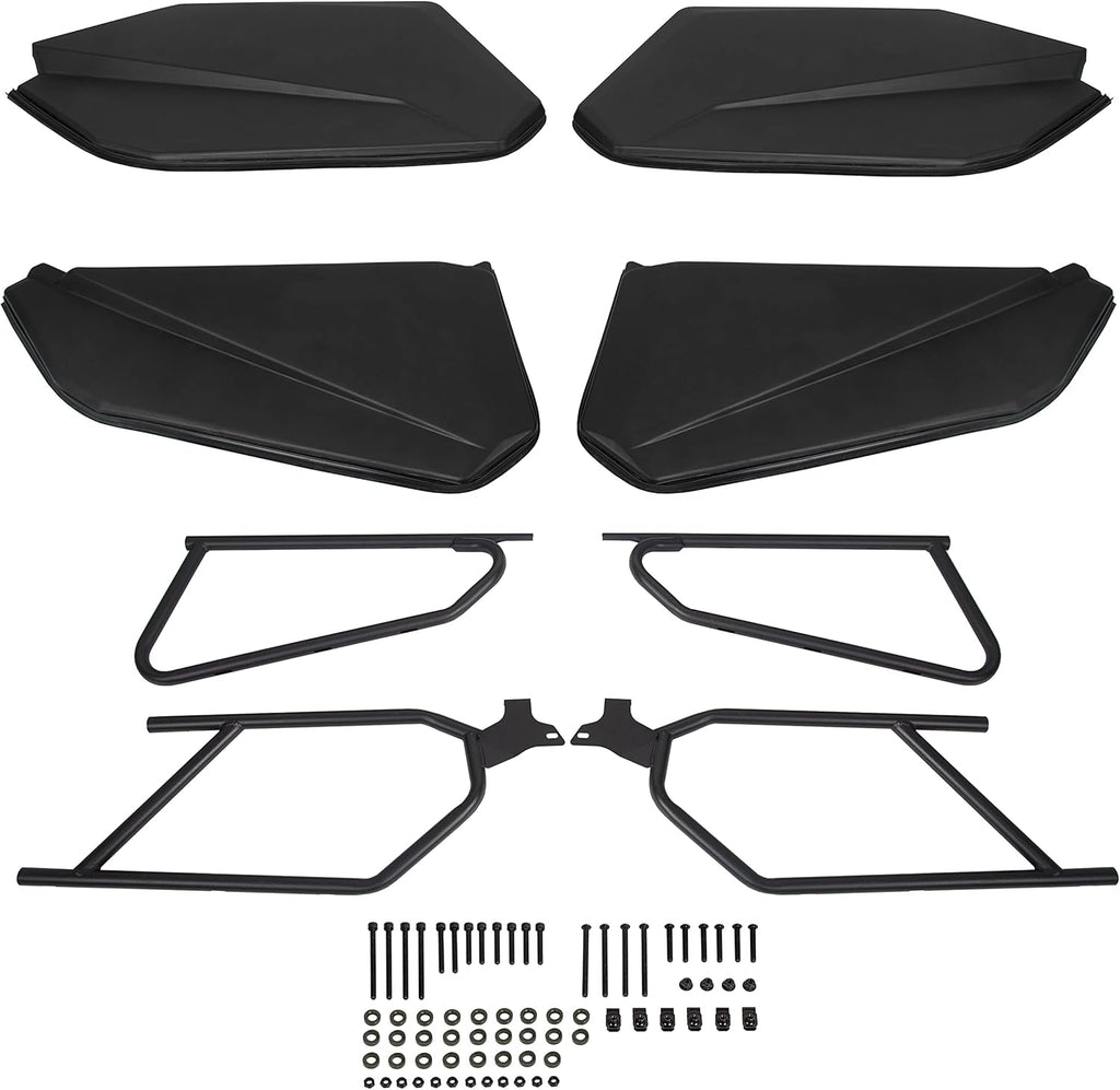 Lower Door Panel Insert with Metal Frame Black Pair L82757