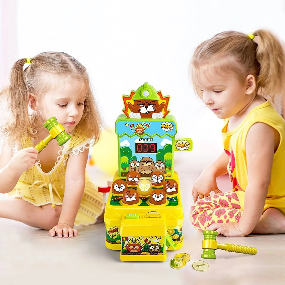 Mini Electronic Whack Game with 2 Hammers F87548