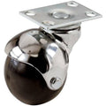 2-Inch Office Chair Plate Caster, Bright Chrome Hooded J83487