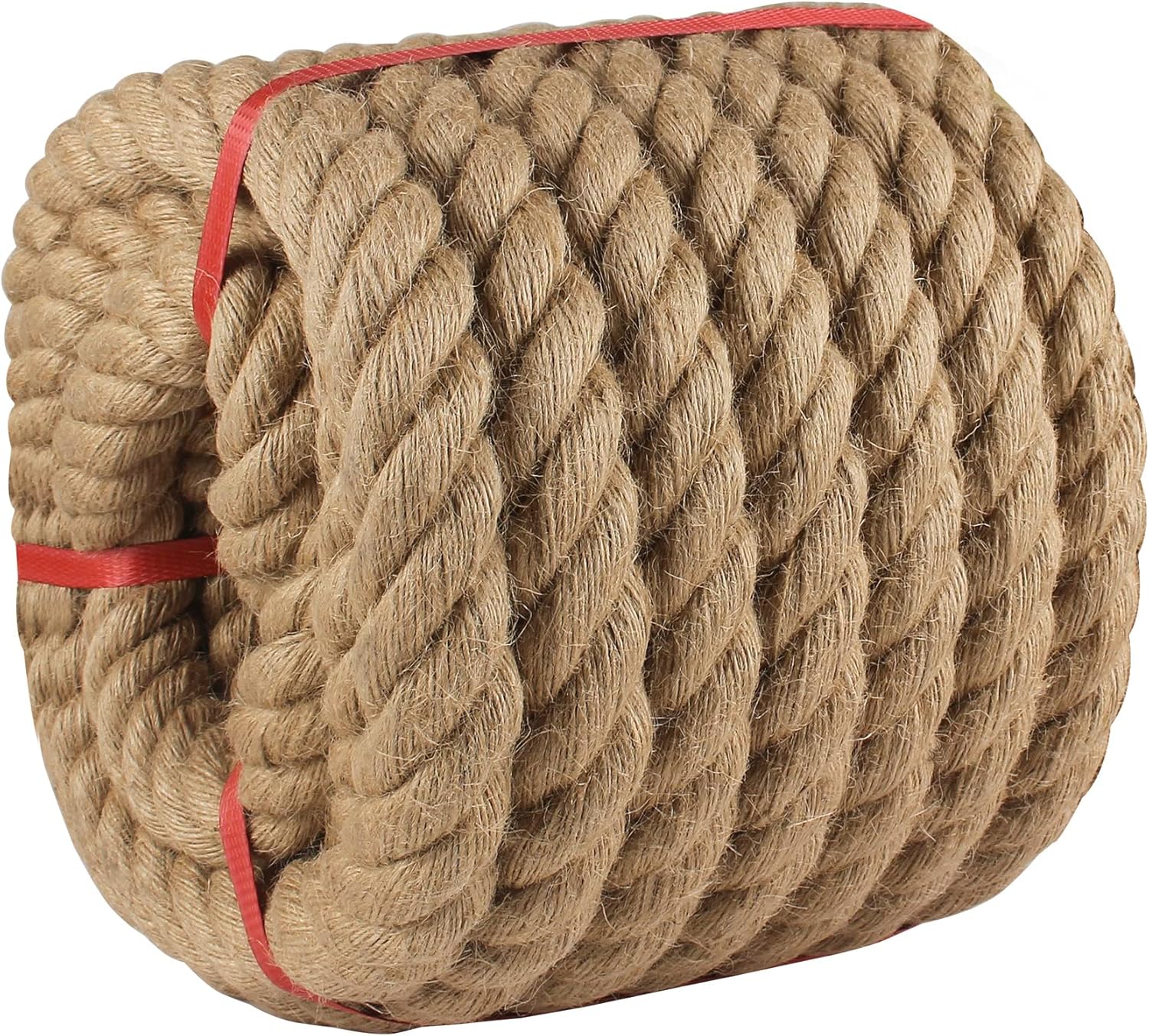 Thick Jute Rope 1 inch x 100 ft 4 Strand Twisted X2967