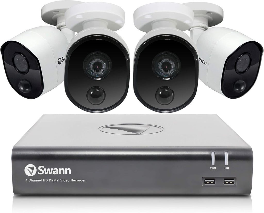 4 Channel 1080p HD DVR Wired Bullet Security Camera System with 1TB HDD A9302