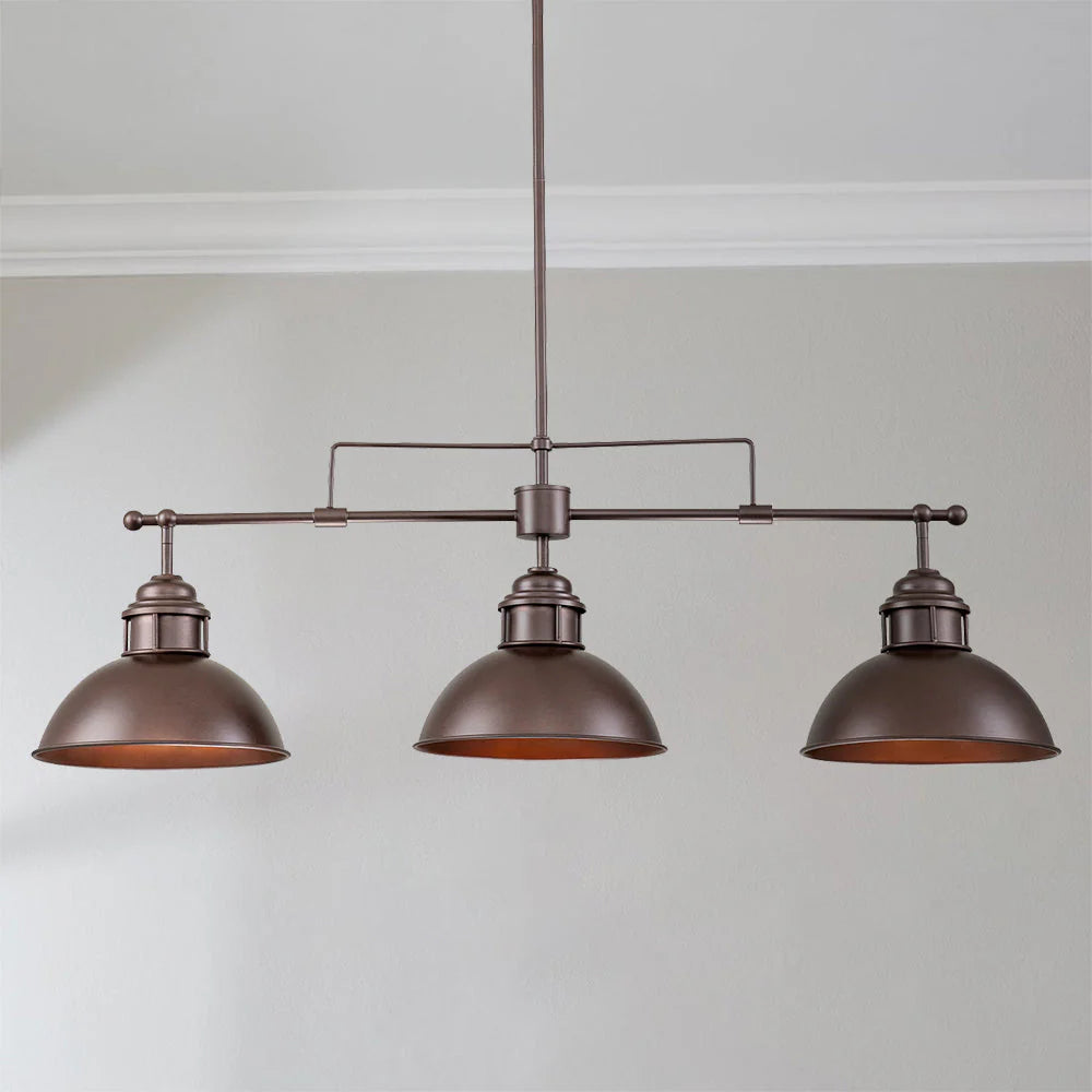3-Light Kitchen Island Linear Industrial Pendant P6281