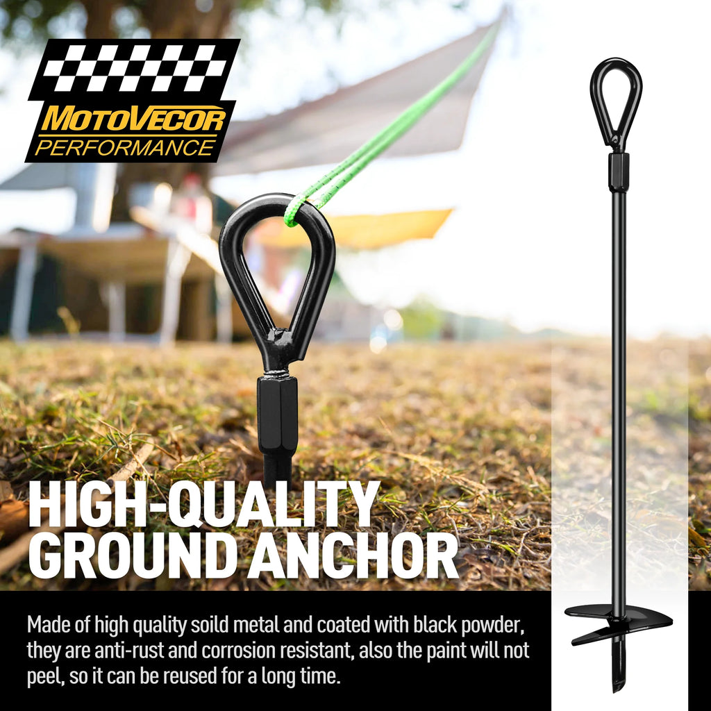 8 Pack 18inch Carbon Steel Earth Anchor U6146