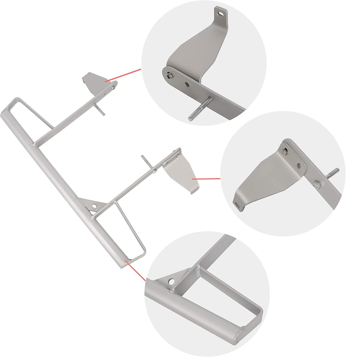 Rear Bumper Wide Grab Bar Aluminum Pack of 2 Z1232