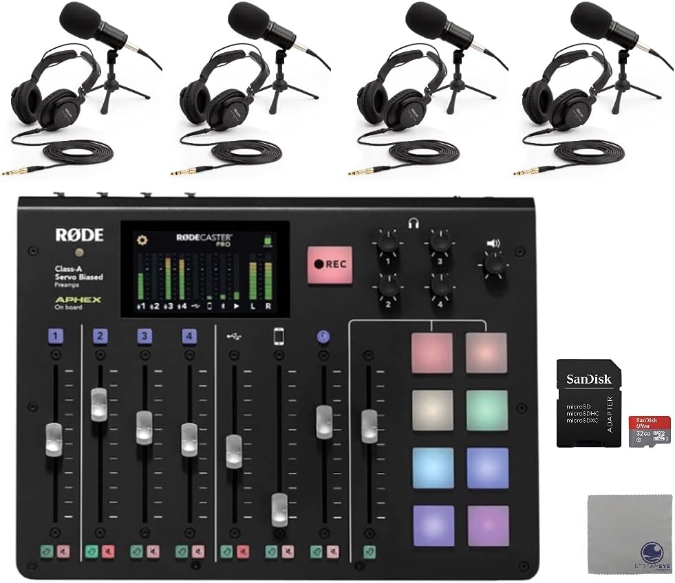 Podcast Bundle with 4X Podcast Mic Packs and 32GB microSD Card A911199