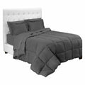 Split California King Gray Microfiber Bed in A Bag Y975330