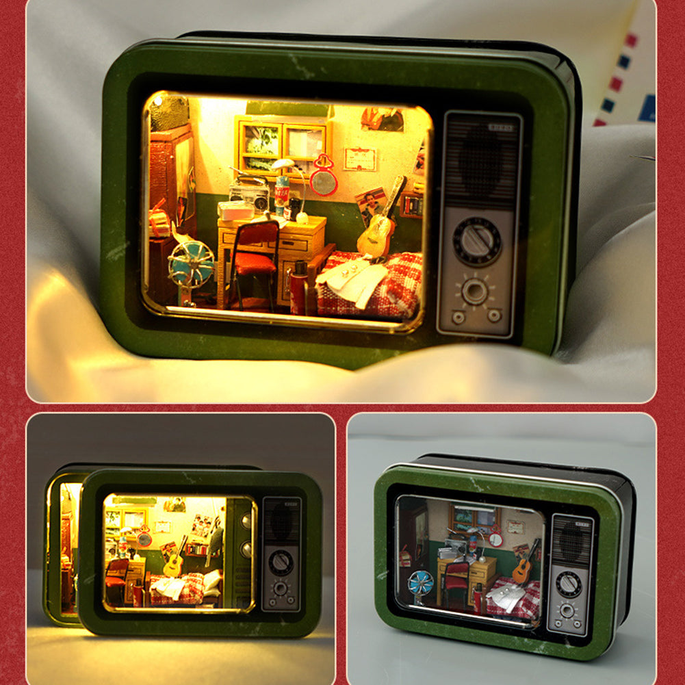 DIY Box Theater Wood Doll House Kit Mini Furniture Casa Roombox Toy Q11399