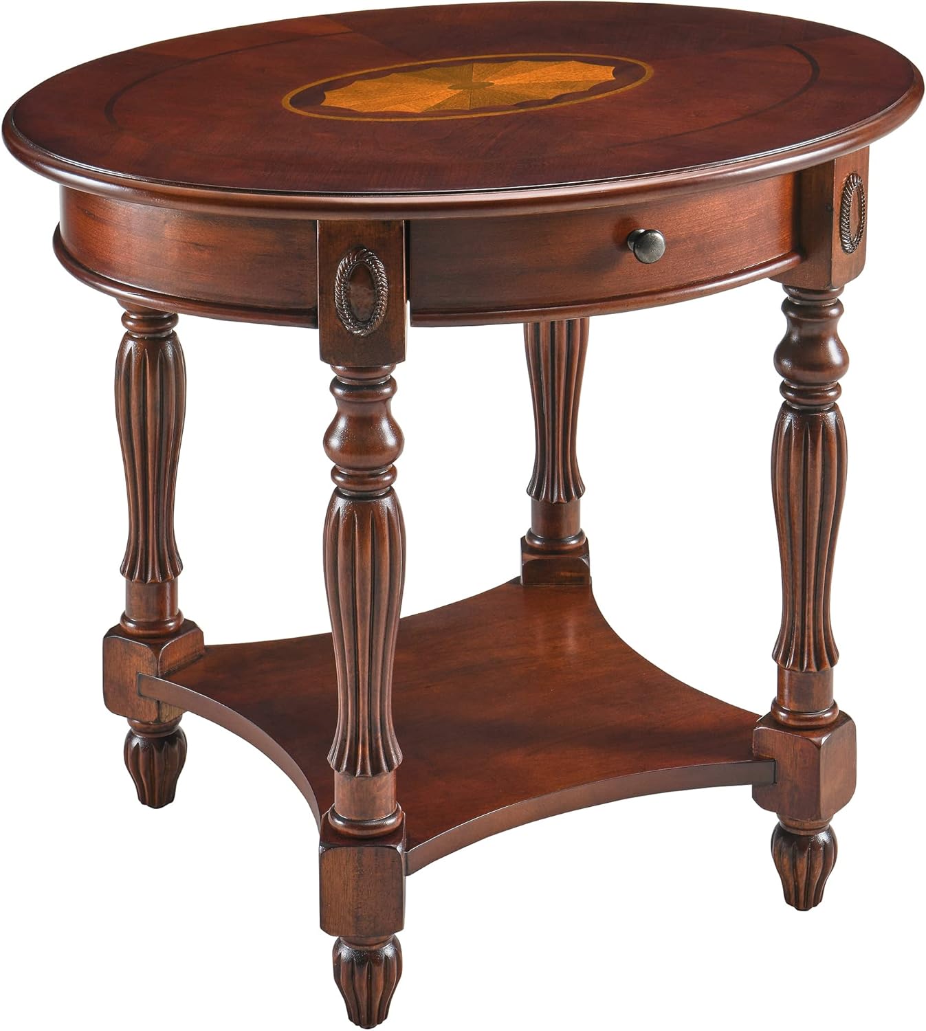 Solid Wood Coffee Table with Storage Shelf Walnut N702