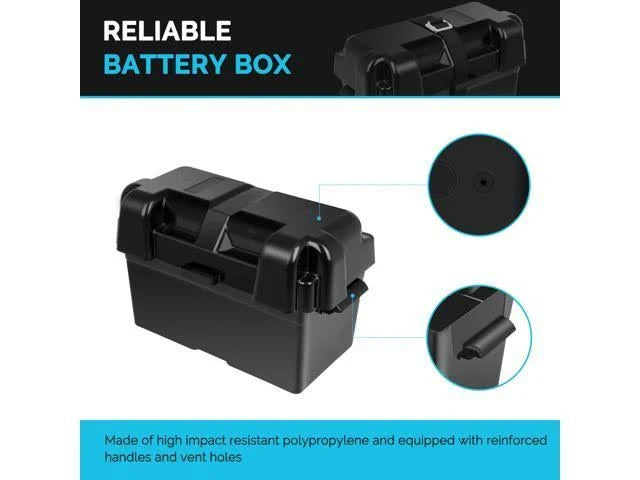 12V 100Ah Deep Cycle AGM Battery with Battery Box W85205