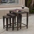 Wicker Nested Side Tables (Set of 3) Z31315