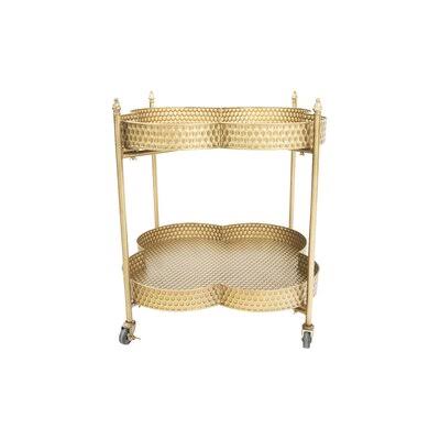 Antiqued Brass Bar Cart F396